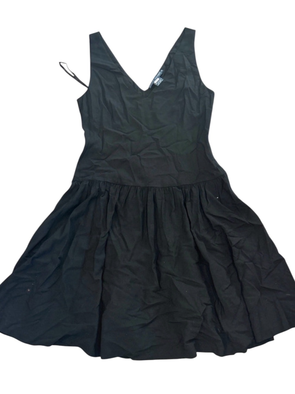Ralph Lauren Black V-Neck Mini Dress wool/ silk